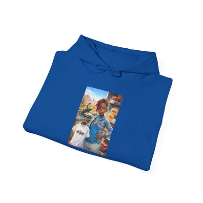 Cozy Street Art Hoodie – Vibrant Urban Portrait Graphic