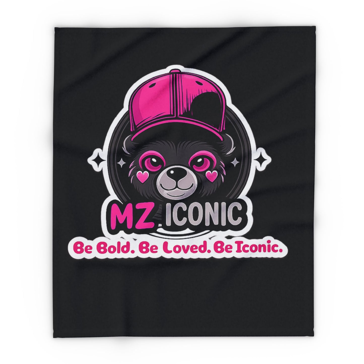 MZ Iconic Bear Fleece Blanket – "Be Bold. Be Loved. Be Iconic."