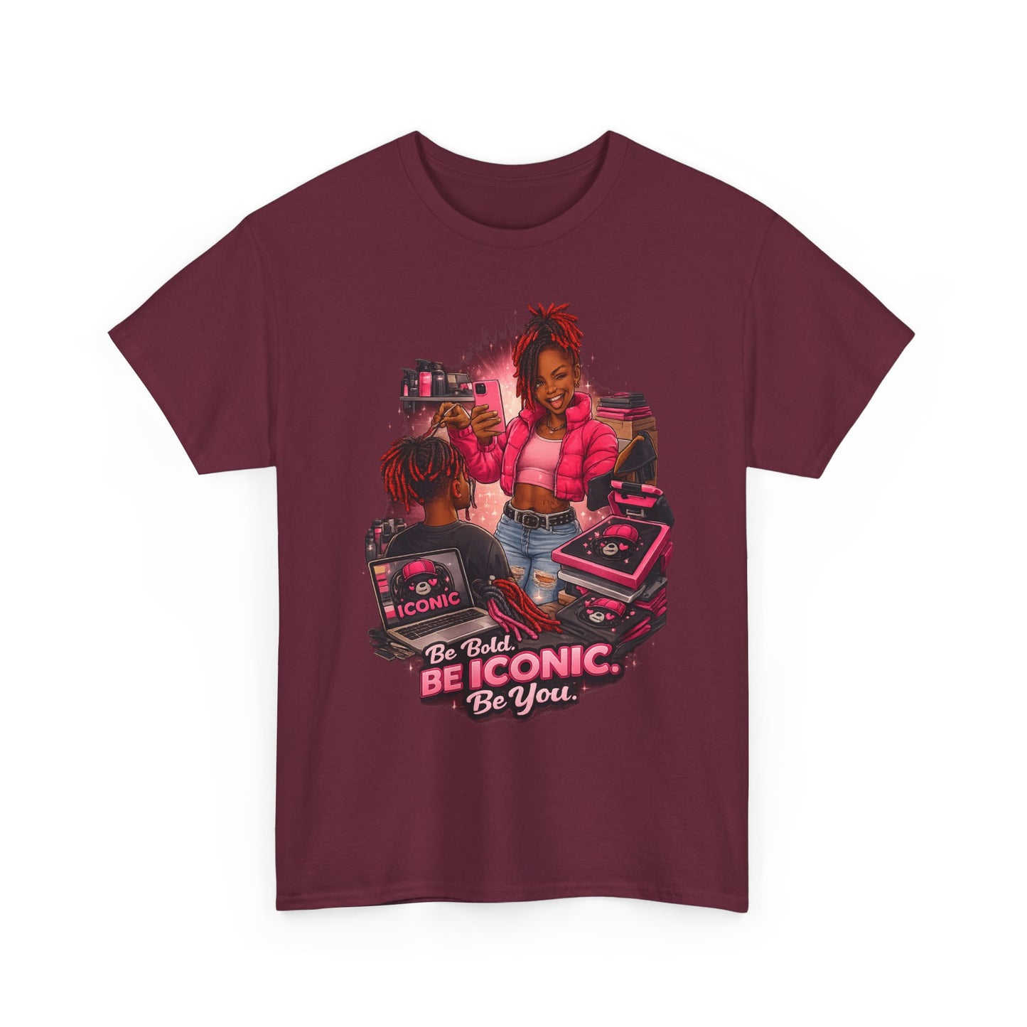 Be Iconic Tee — "Be Bold, Be Iconic, Be You" Graphic T-Shirt