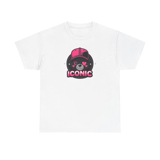 Iconic Bear Graphic Tee — Cute Pink Bear Cap T‑Shirt