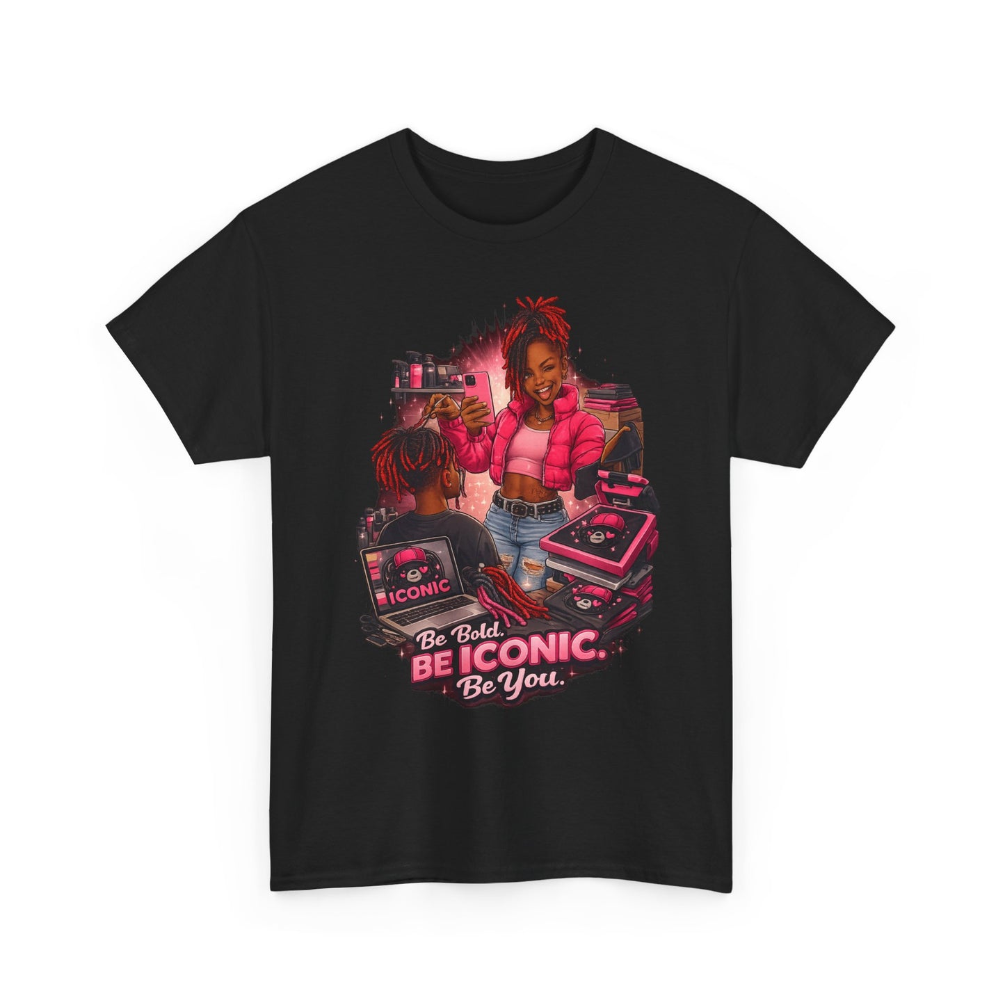 Be Iconic Tee — "Be Bold, Be Iconic, Be You" Graphic T-Shirt