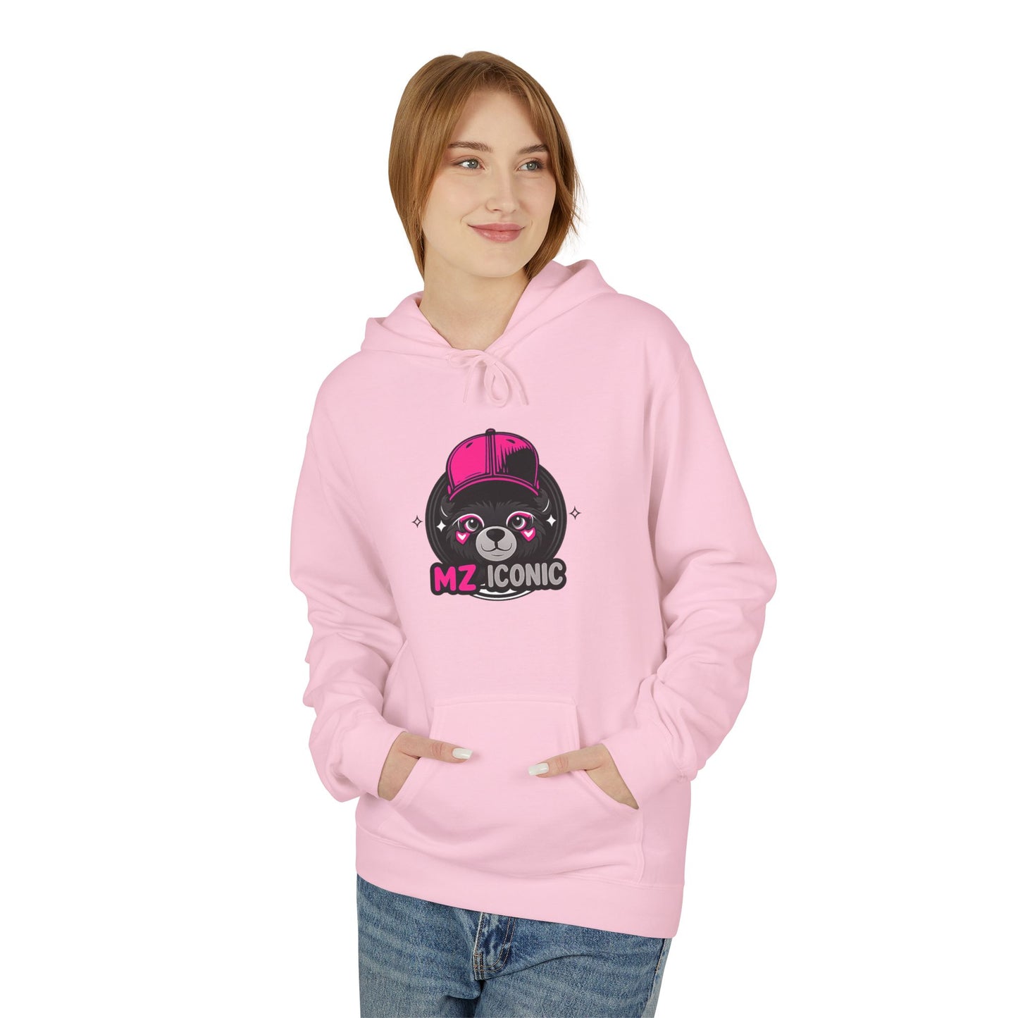 MZ Iconic Hoodie - Playful Unisex Fleece Sweatshirt, Cool Graphic Pullover, Trendy Streetwear, Ideal Gift for Friends, Casual Wear