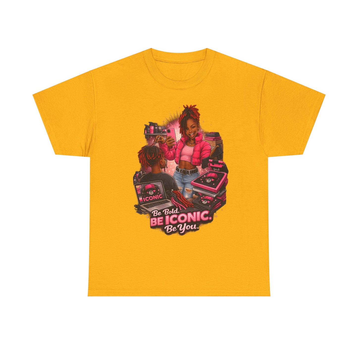 Be Iconic Tee — "Be Bold, Be Iconic, Be You" Graphic T-Shirt
