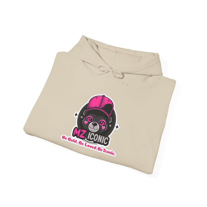 MZ Iconic Pink Skull Hoodie — "Be Bold. Be Loved. Be Iconic." Graphic Pullover