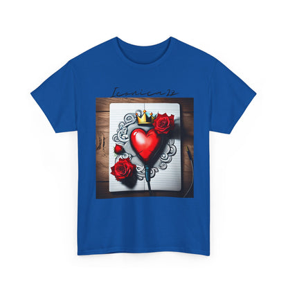 Romantic Heart Tee, Vintage Style T-Shirt, Perfect Gift for Lovers, Unisex Cotton Tee, Ideal for Valentine's Day, Casual Wear