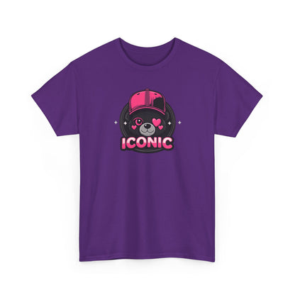Iconic Bear Graphic Tee — Cute Pink Bear Cap T‑Shirt