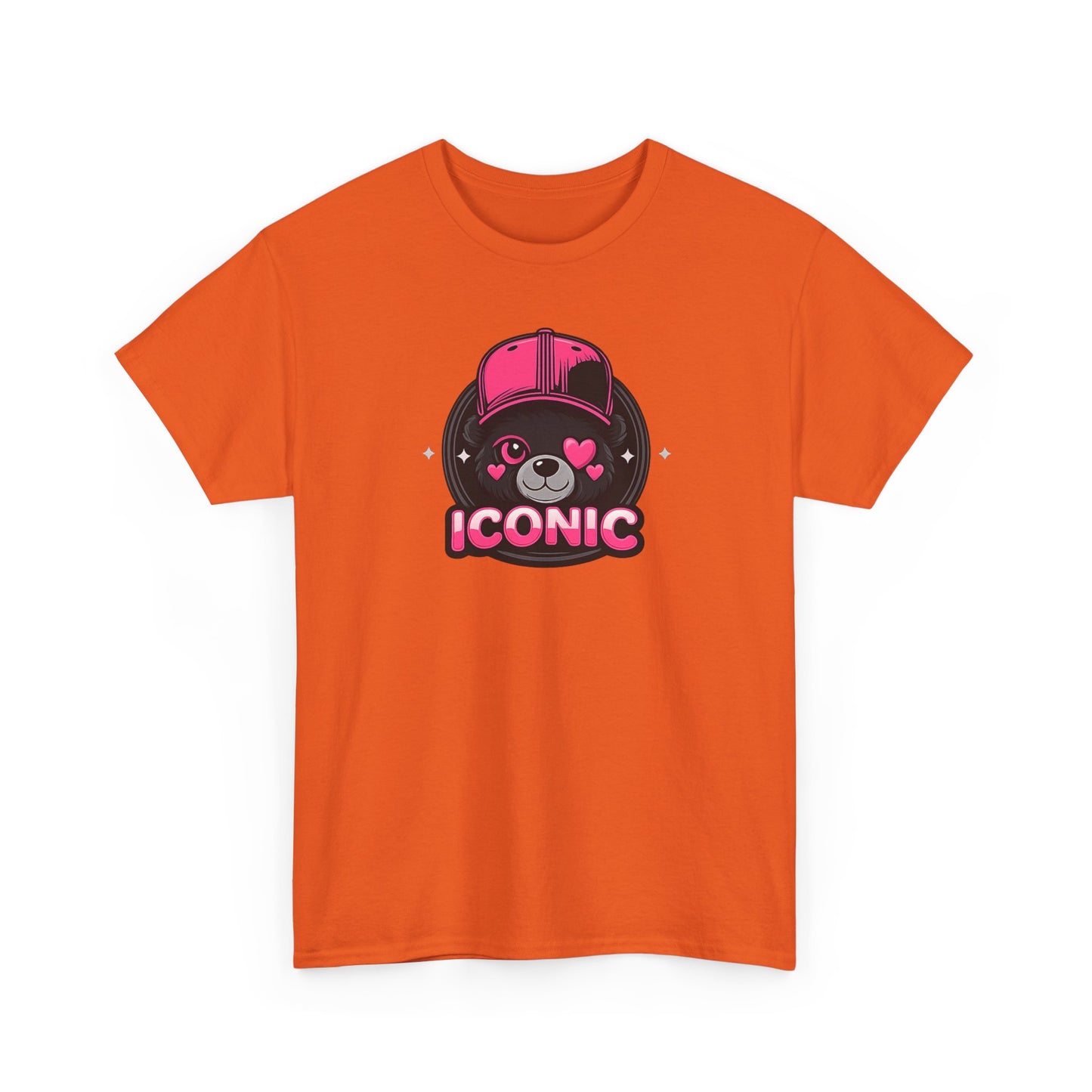 Iconic Bear Graphic Tee — Cute Pink Bear Cap T‑Shirt
