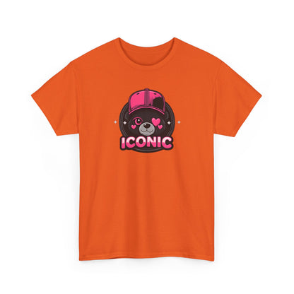 Iconic Bear Graphic Tee — Cute Pink Bear Cap T‑Shirt