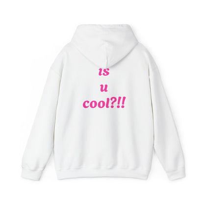 Cute Bear 'MZ Iconic' Hoodie — Back 'Is U Cool?!!' Graphic Pullover