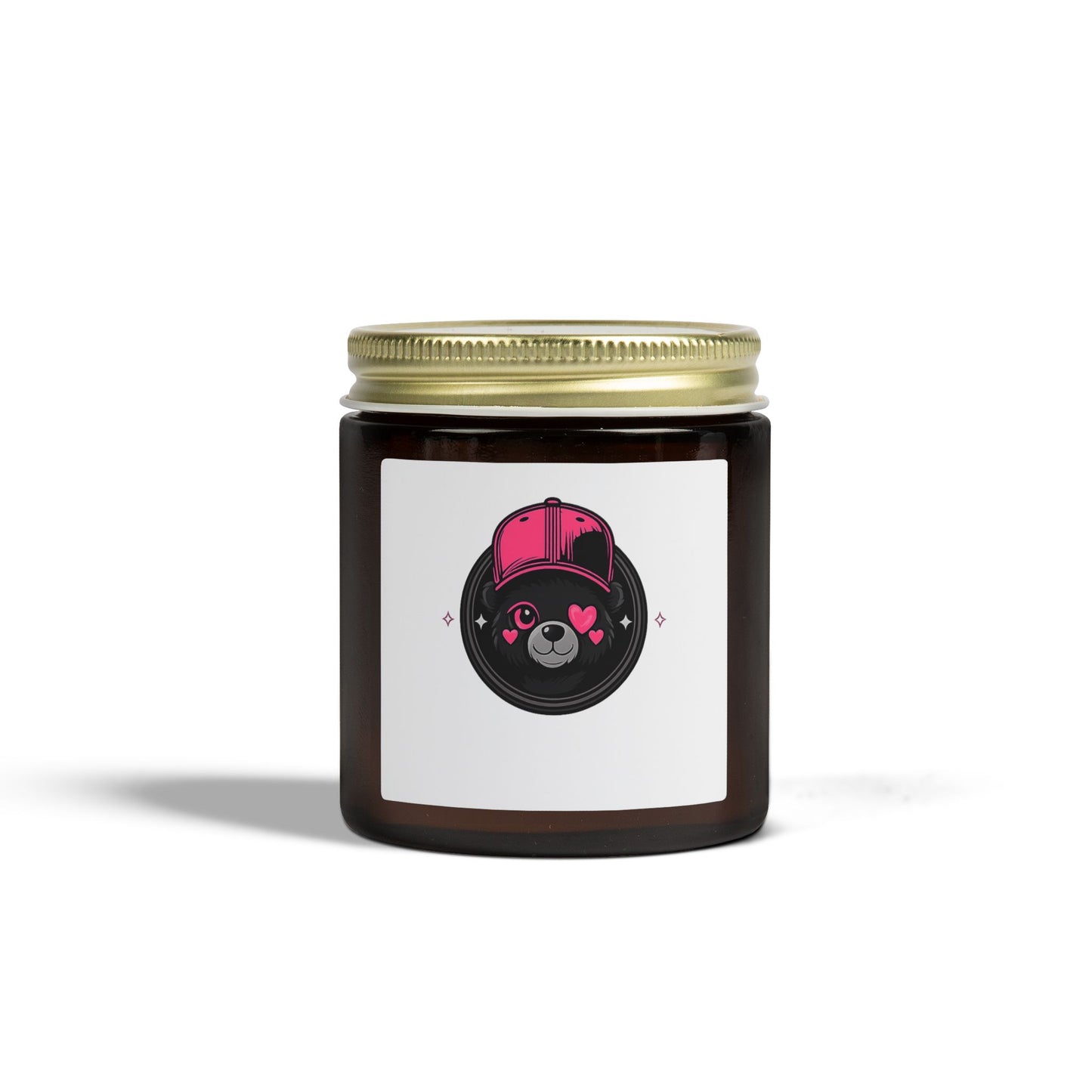 Coconut Apricot Scented Candle — Cute Bear Logo Jar (4oz & 9oz)