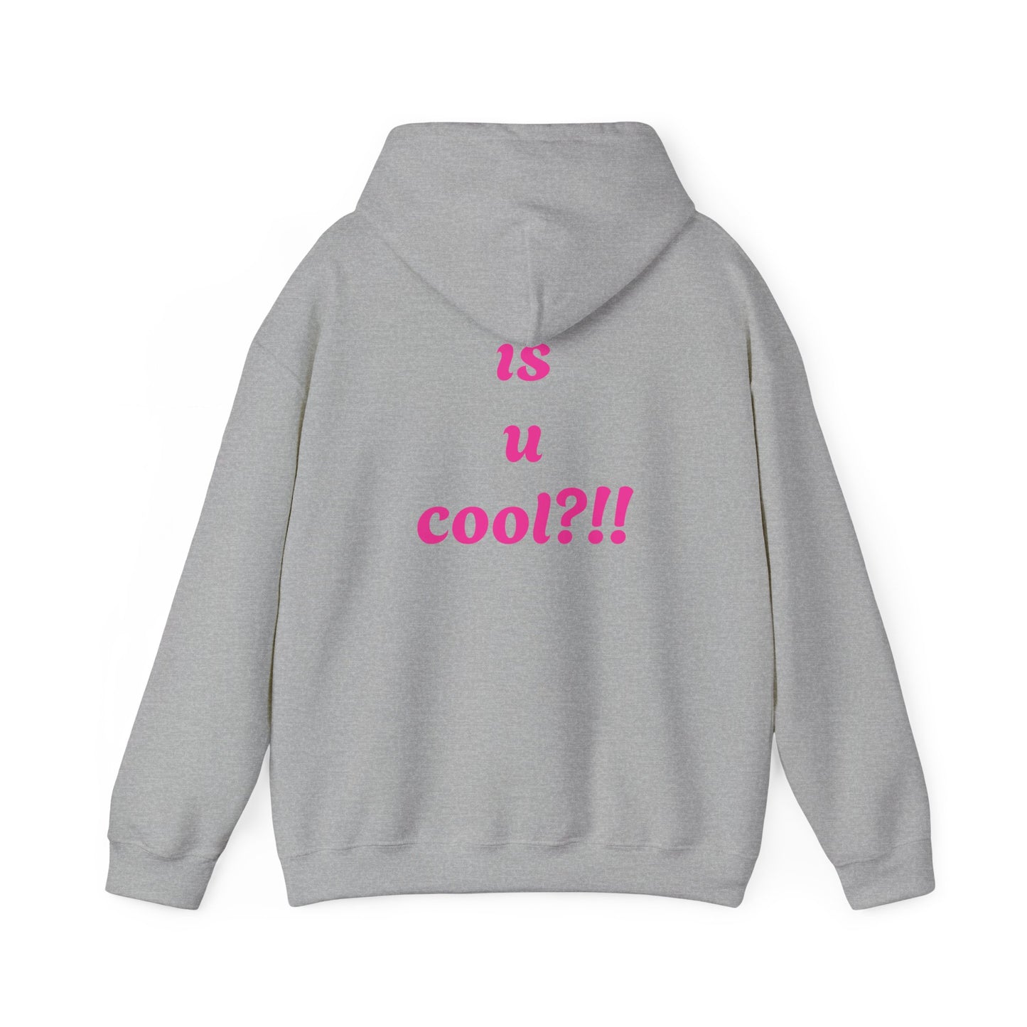 Cute Bear 'MZ Iconic' Hoodie — Back 'Is U Cool?!!' Graphic Pullover