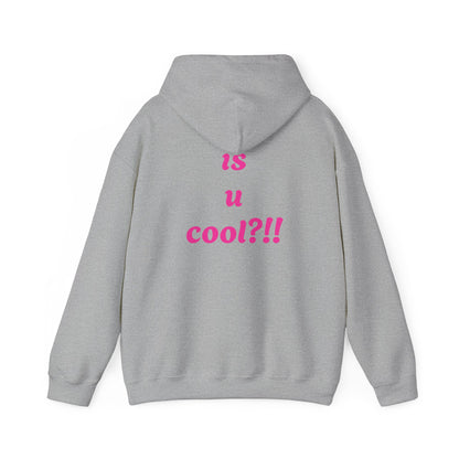 Cute Bear 'MZ Iconic' Hoodie — Back 'Is U Cool?!!' Graphic Pullover