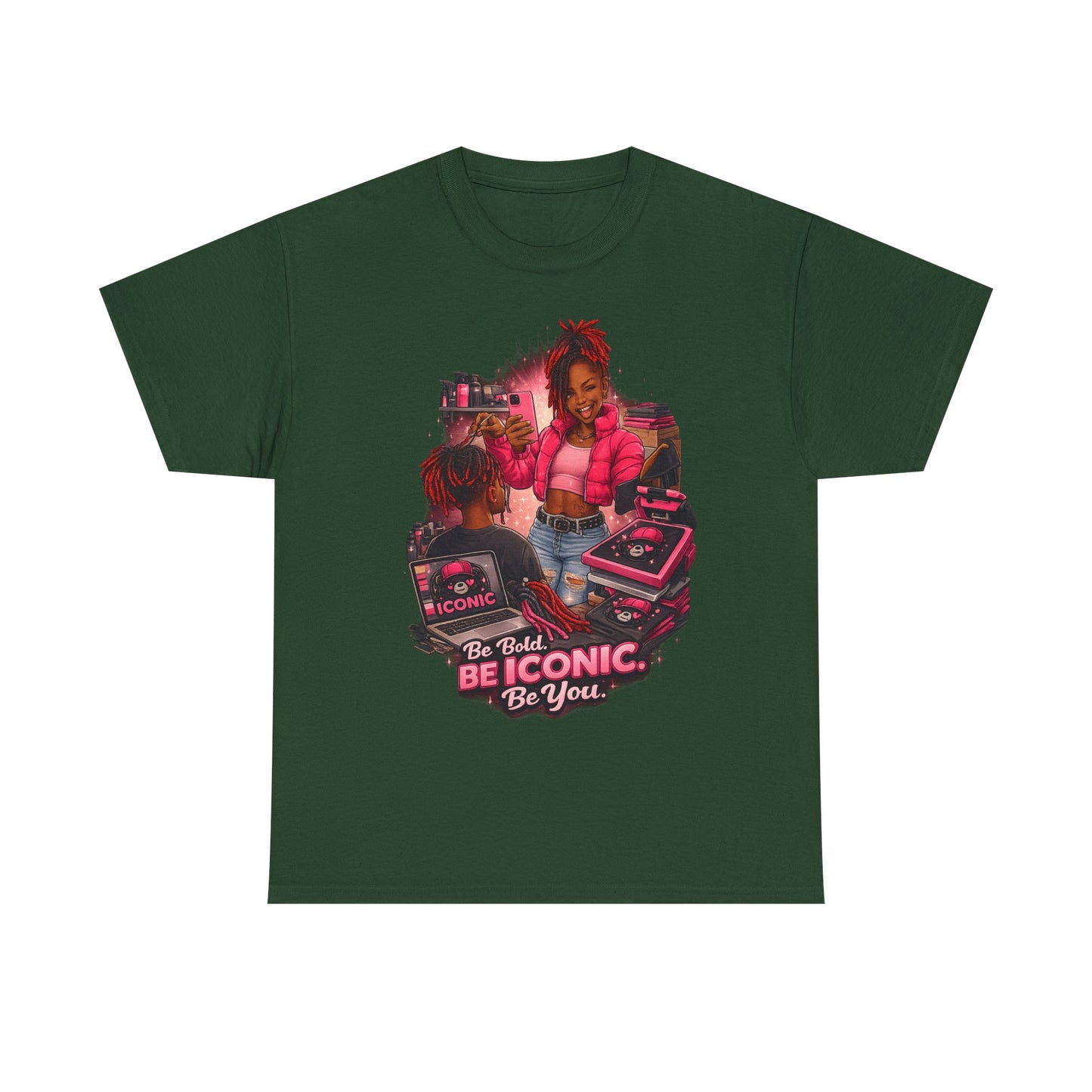 Be Iconic Tee — "Be Bold, Be Iconic, Be You" Graphic T-Shirt