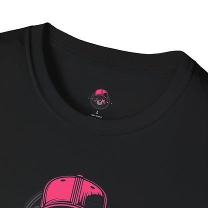 Cute Bear Face T-Shirt — Pink Cap Graphic Tee