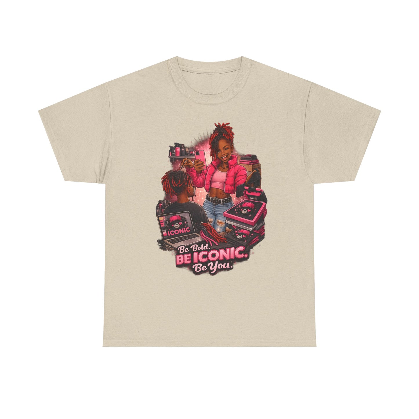 Be Iconic Tee — "Be Bold, Be Iconic, Be You" Graphic T-Shirt
