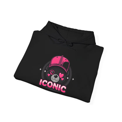Iconic Bear Hoodie — Cute Kawaii Pilot Helmet Graphic Sweatshirt