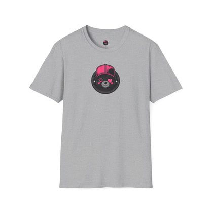 Cute Bear Face T-Shirt — Pink Cap Graphic Tee