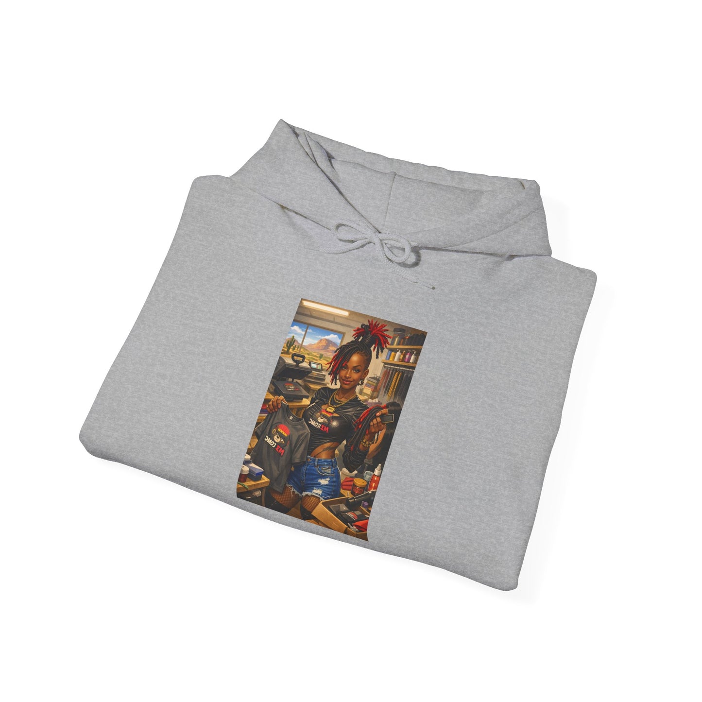 Cozy Retro Arcade Hoodie — Vintage Gaming Graphic Sweatshirt