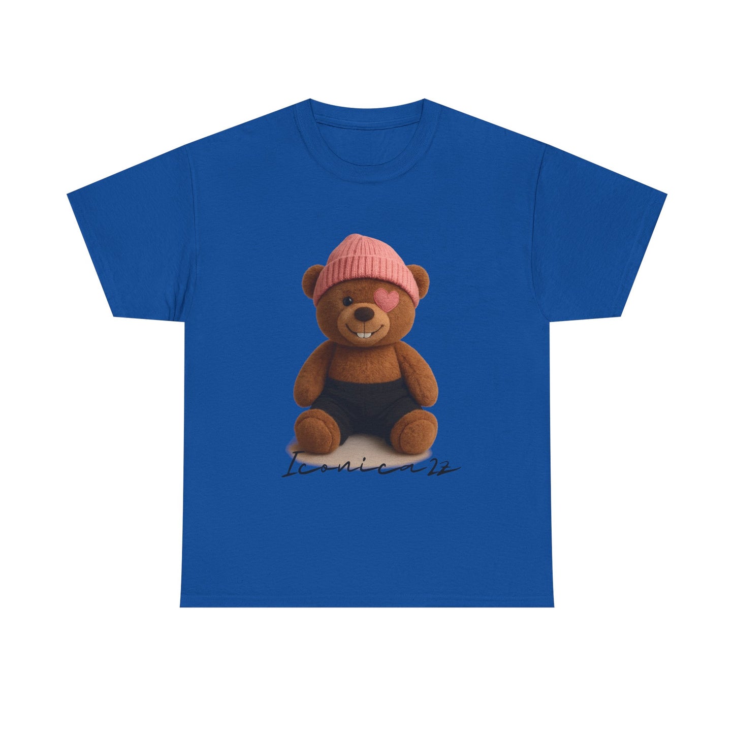 Trendy Graphic Tee: Cute Bear & Bold Text Design