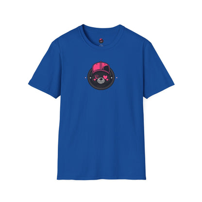 Cute Bear Face T-Shirt — Pink Cap Graphic Tee