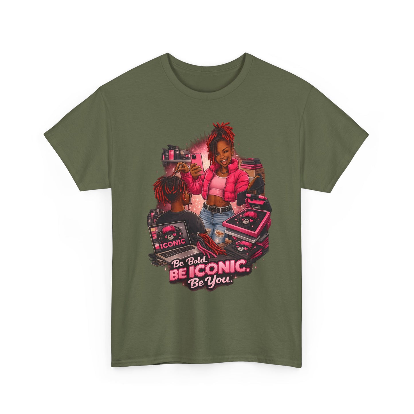 Be Iconic Tee — "Be Bold, Be Iconic, Be You" Graphic T-Shirt