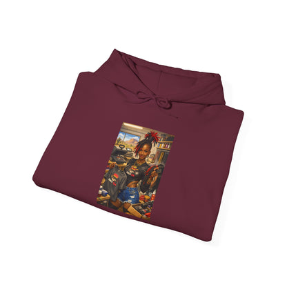 Cozy Retro Arcade Hoodie — Vintage Gaming Graphic Sweatshirt