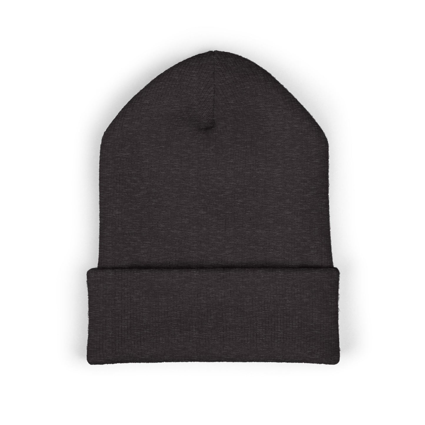 Skull & Roses Embroidered Beanie — Classic Cuffed Winter Hat