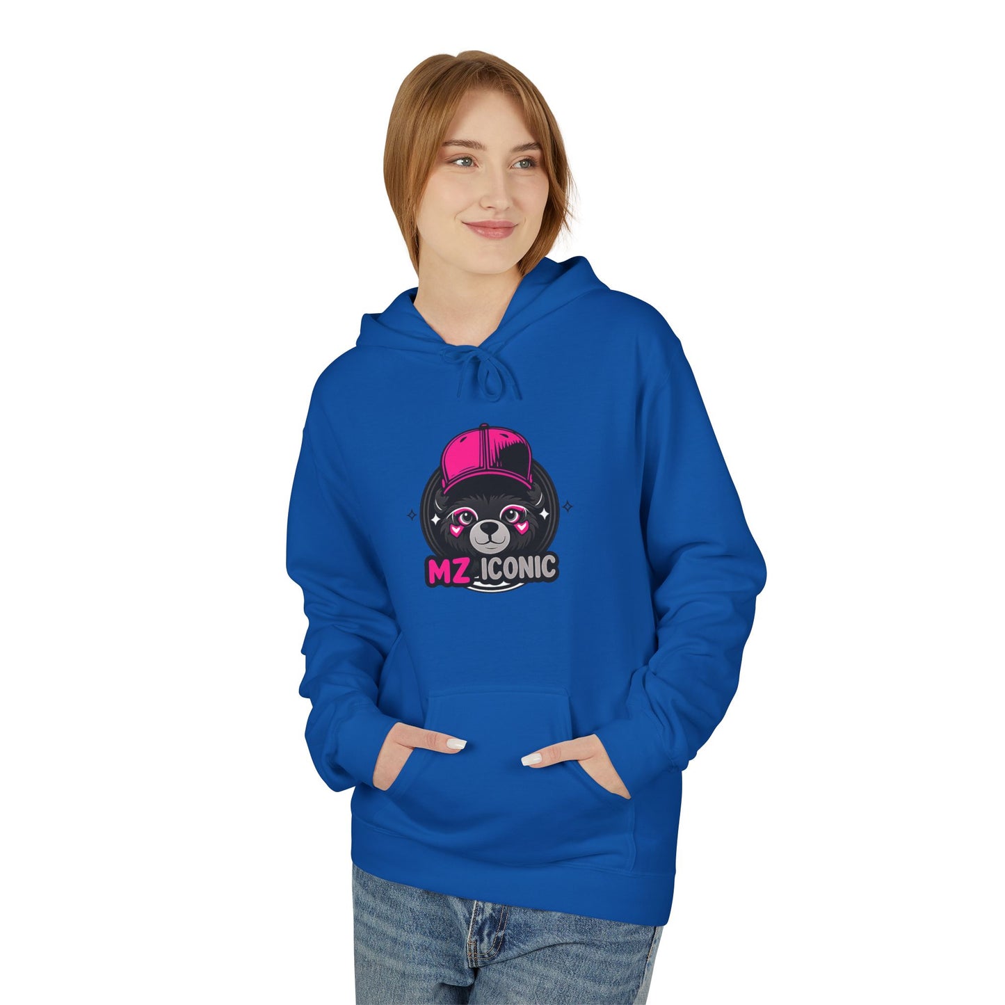 MZ Iconic Hoodie - Playful Unisex Fleece Sweatshirt, Cool Graphic Pullover, Trendy Streetwear, Ideal Gift for Friends, Casual Wear