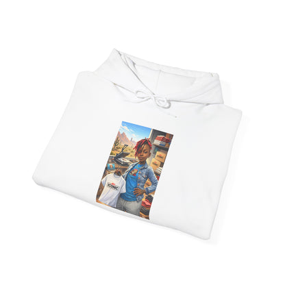Cozy Street Art Hoodie – Vibrant Urban Portrait Graphic