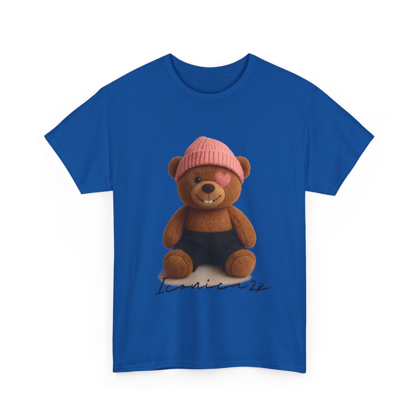Trendy Graphic Tee: Cute Bear & Bold Text Design