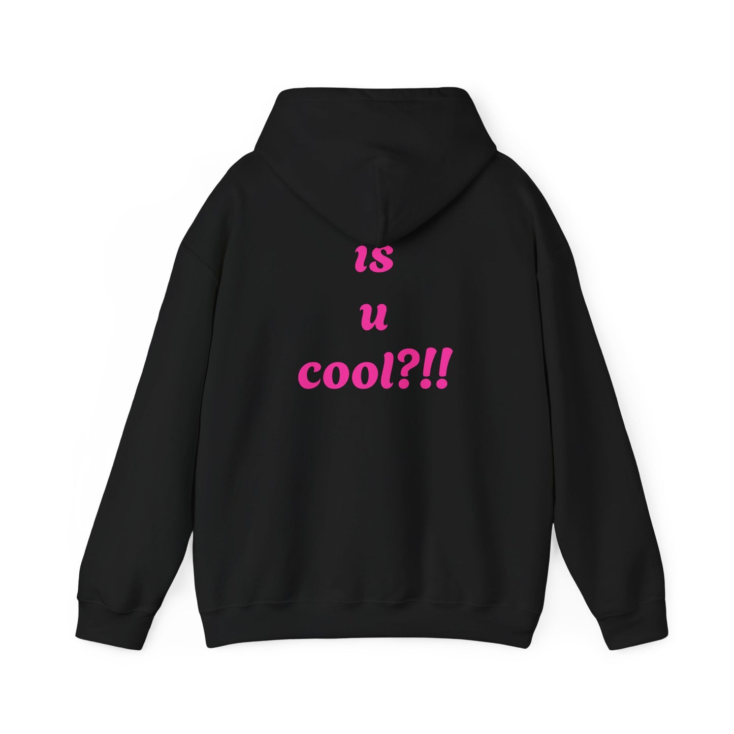 Cute Bear 'MZ Iconic' Hoodie — Back 'Is U Cool?!!' Graphic Pullover