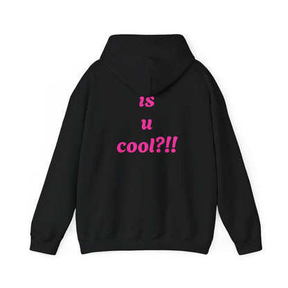 Cute Bear 'MZ Iconic' Hoodie — Back 'Is U Cool?!!' Graphic Pullover
