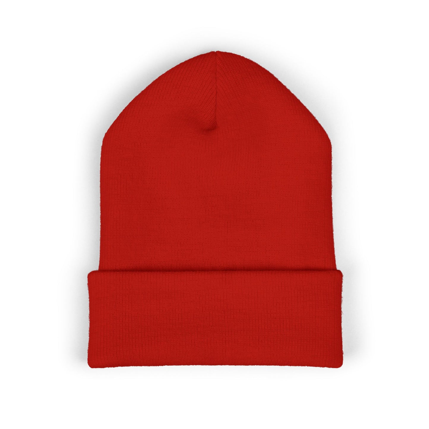 Skull & Roses Embroidered Beanie — Classic Cuffed Winter Hat