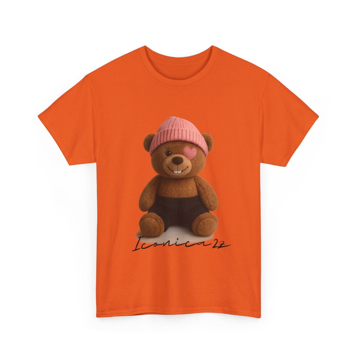 Trendy Graphic Tee: Cute Bear & Bold Text Design