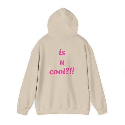 Cute Bear 'MZ Iconic' Hoodie — Back 'Is U Cool?!!' Graphic Pullover