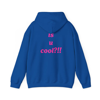 Cute Bear 'MZ Iconic' Hoodie — Back 'Is U Cool?!!' Graphic Pullover