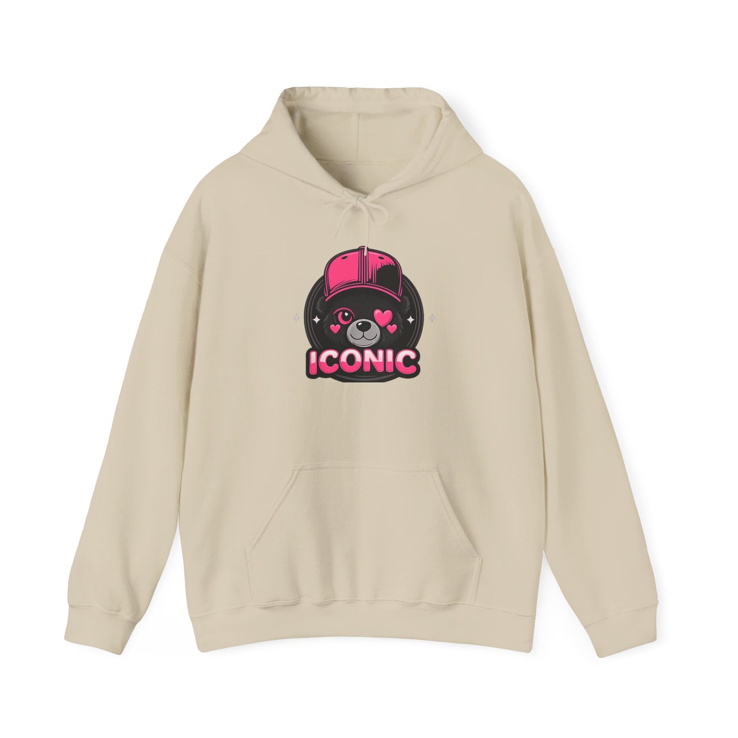 Iconic Bear Hoodie — Cute Kawaii Pilot Helmet Graphic Sweatshirt