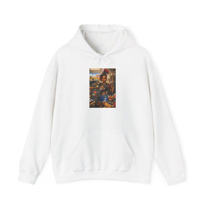 Cozy Retro Arcade Hoodie — Vintage Gaming Graphic Sweatshirt