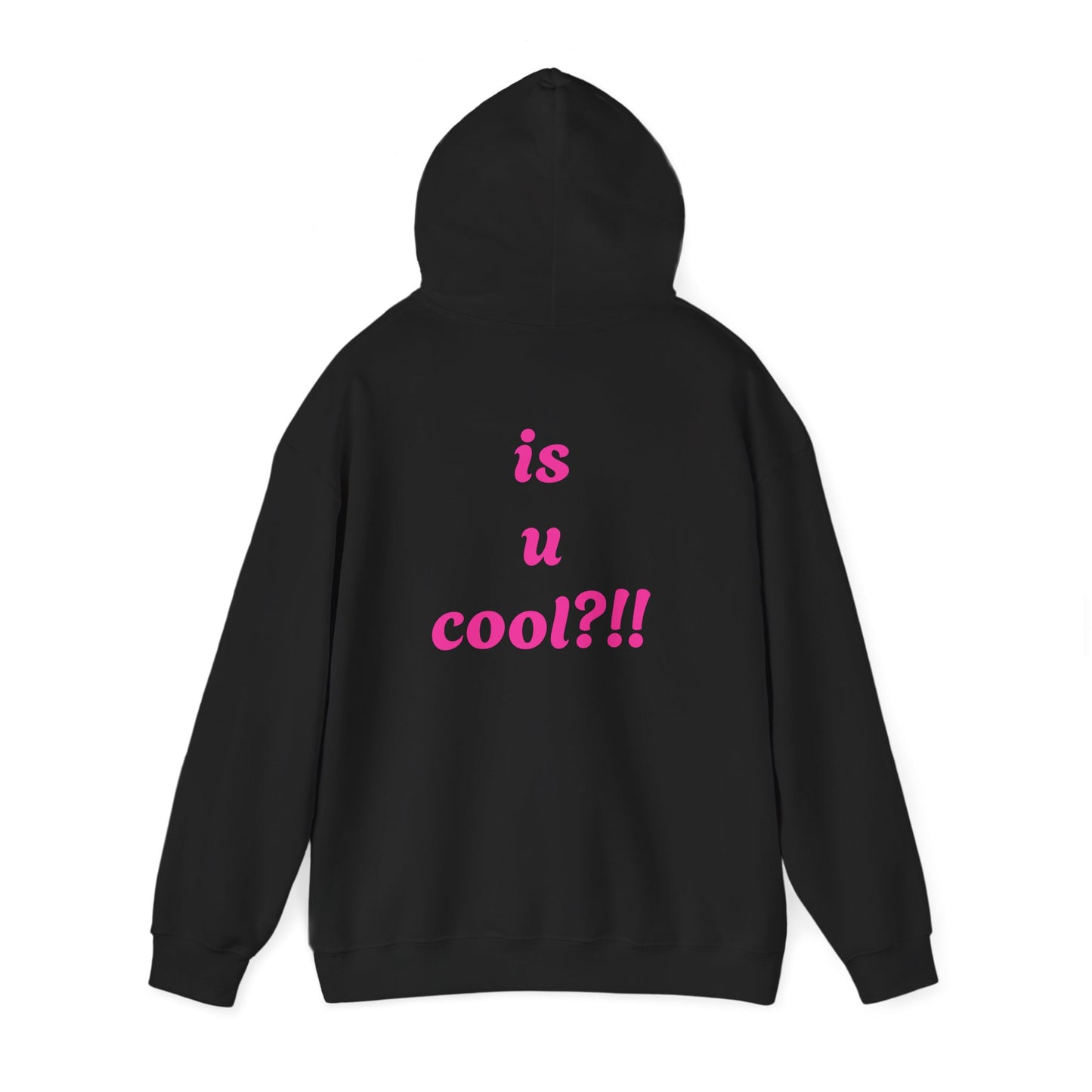 Cute Bear 'MZ Iconic' Hoodie — Back 'Is U Cool?!!' Graphic Pullover
