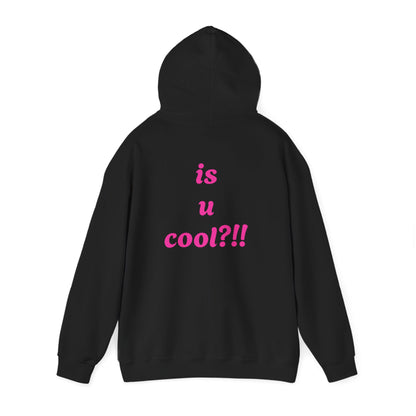 Cute Bear 'MZ Iconic' Hoodie — Back 'Is U Cool?!!' Graphic Pullover