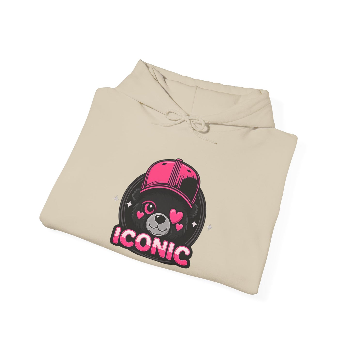 Iconic Bear Hoodie — Cute Kawaii Pilot Helmet Graphic Sweatshirt