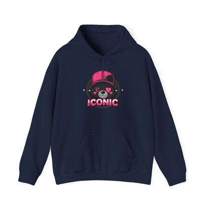 Iconic Bear Hoodie — Cute Kawaii Pilot Helmet Graphic Sweatshirt