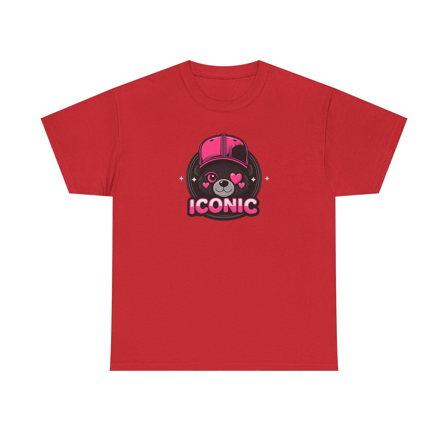 Iconic Bear Graphic Tee — Cute Pink Bear Cap T‑Shirt