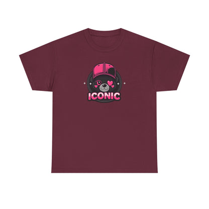 Iconic Bear Graphic Tee — Cute Pink Bear Cap T‑Shirt