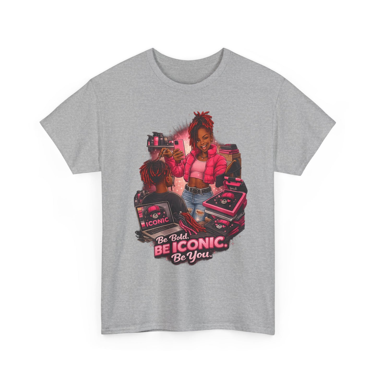 Be Iconic Tee — "Be Bold, Be Iconic, Be You" Graphic T-Shirt