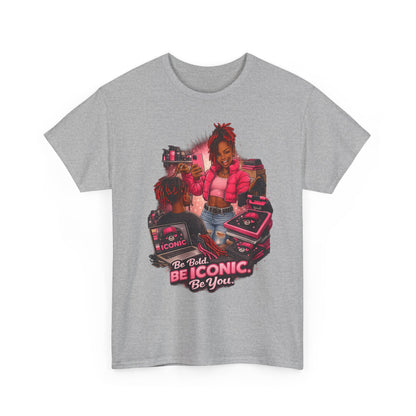 Be Iconic Tee — "Be Bold, Be Iconic, Be You" Graphic T-Shirt