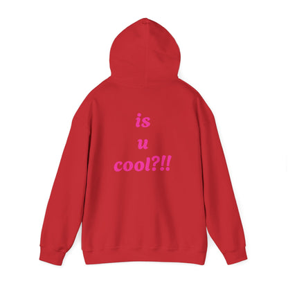 Cute Bear 'MZ Iconic' Hoodie — Back 'Is U Cool?!!' Graphic Pullover