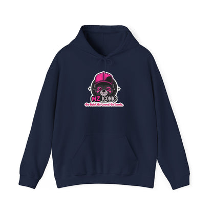 MZ Iconic Pink Skull Hoodie — "Be Bold. Be Loved. Be Iconic." Graphic Pullover