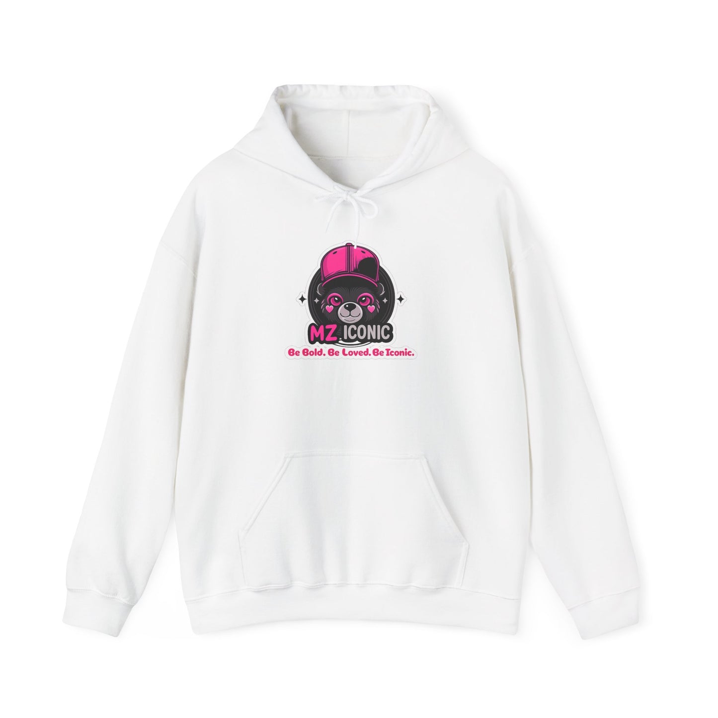 MZ Iconic Pink Skull Hoodie — "Be Bold. Be Loved. Be Iconic." Graphic Pullover