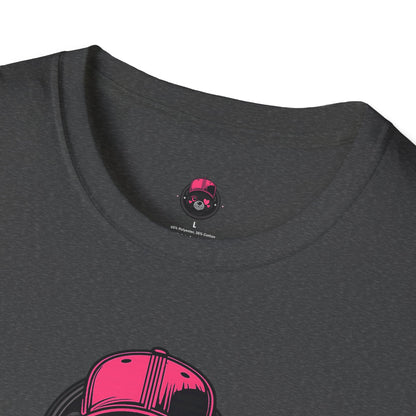 Cute Bear Face T-Shirt — Pink Cap Graphic Tee